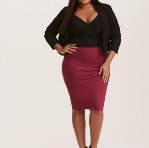 3X - Torrid | Midi Studio Luxe Ponte Pencil Skirt